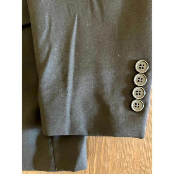 Men's Linea Uomo Modern Fit Black Wool Suit Jacket Blazer 40R - Picture 8 of 8